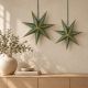 6. PAPER STAR DECORATION 45 CM 7-POINT GREEN SASKA GIFT & DECOR