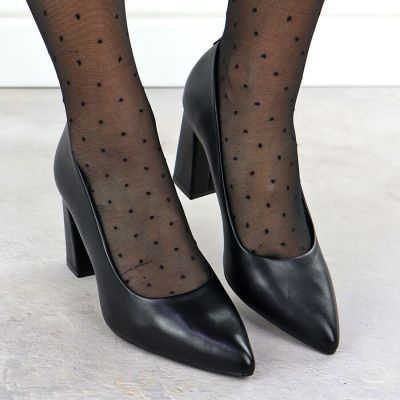 8. Black pumps with pointed toe, black Sergio Leone PB216
