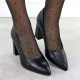 8. Black pumps with pointed toe, black Sergio Leone PB216