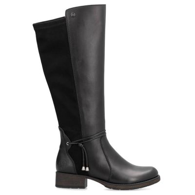 8. Women’s black leather officer-style boots, insulated Rieker Z9564-00