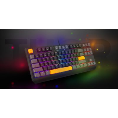 14. GENESIS Thor 230 TKL Gaming Keyboard USB + RF Wireless + Bluetooth QWERTY Black, Gray, Orange