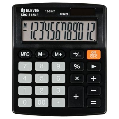 2. Eleven SDC-812NR black office calculator, replaces Citizen