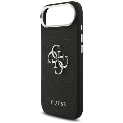 6. Guess Grained Big 4G Classic Logo case for iPhone 17 Air - black