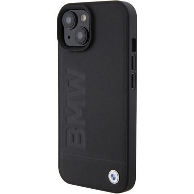 2. BMW Leather Hot Stamp case for iPhone 15 Plus - black