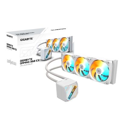 6. GIGABYTE GAMING 360 ICE Processor All-in-One Liquid Cooler 12 cm White 1 pc.