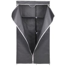 SZAFA TEKSTYLNA GARDEROBA 90x45x170CM CIEMNO-SZARA 8811