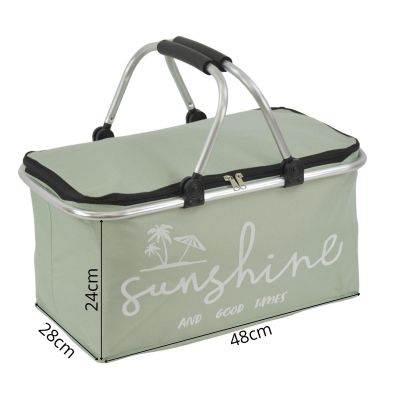24. FOLDABLE THERMAL TRAVEL BASKET 35L REDCLIFFS GREEN