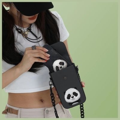 7. Nimmy Big Eyed Pet 2.0 Panda Phone Bag - Black