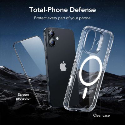 5. ESR Classic Hybrid MagSafe + Tempered Glass Set for iPhone 17 - Clear