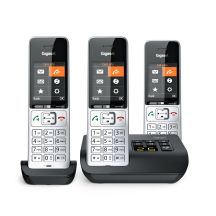 Gigaset 500A Comfort Trio Cordless Phone - Answering Machine - ECO DECT\GAP\CAT-iq - Silver + 2 additional handsets