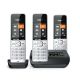 Gigaset 500A Comfort Trio Cordless Phone - Answering Machine - ECO DECT\GAP\CAT-iq - Silver + 2 additional handsets