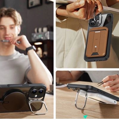 2. ESR Classic Hybrid Kickstand Halolock MagSafe iPhone 16 Plus + Tempered Glass Screen Protector - Black