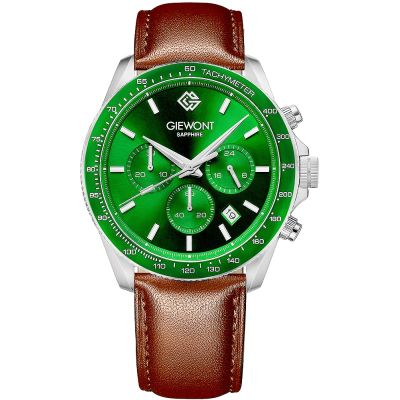 Men's Watch Giewont Chronograph Sapphire Brown Green GW3520-A6