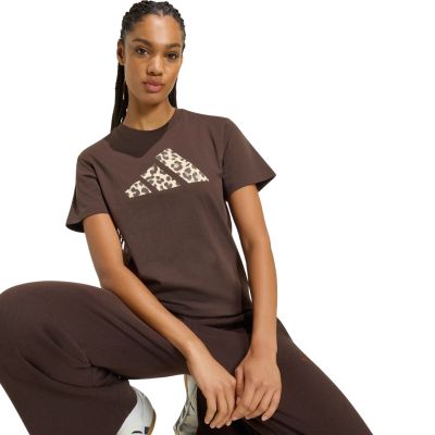 5. adidas Animal Graphic Women's T-Shirt Brown KT2676