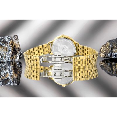 7. Giewont Sapphire Gold Black Women's Watch GW7370-B4