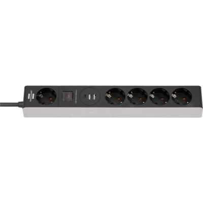 7. Brennenstuhl 1159780615 1.5 m power strip 5 x network sockets Indoor Black, Gray