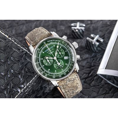 5. Men's Watch ZEPPELIN 100 Years Chronograph 8680-4 + BOX