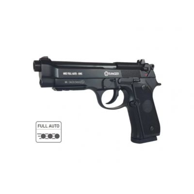 2. RANGER M92 FULL AUTO BLOWBACK air pistol, 4.5 BBs, 18 shots. KWC