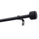 Single Extendable Curtain Rod Ø 19 mm OMEGA Black 140–220 cm KOWALSKI