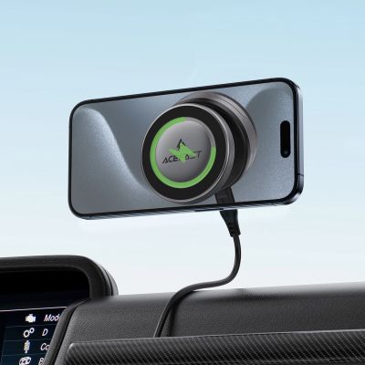 6. Acefast E29 Magnetic Holder with Wireless Charger with Suction Cup for Dashboard/Windshield - Black