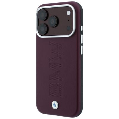 2. BMW Sign Centered Deboss MagSafe Case for iPhone 17 Pro / 18 Pro - Burgundy
