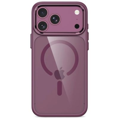 3. Tech-Protect Magmat Magsafe CC Case for iPhone 17 Pro / 18 Pro - Transparent Burgundy