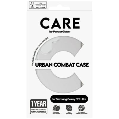 4. CARE by PanzerGlass Flagship Urban Combat Case for Samsung Galaxy S25 Ultra - Transparent