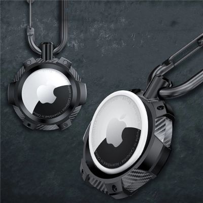 7. Tech-Protect TPUCarbon Case for Apple AirTag - Black