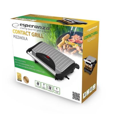 4. Esperanza Pizzaiola EKG005 electric grill (tabletop-closed; 750W; stainless steel color)