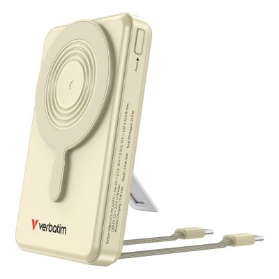 Verbatim 32274 Power Bank Lithium Polymer (LiPo) 10000 mAh Wireless Charging Gold