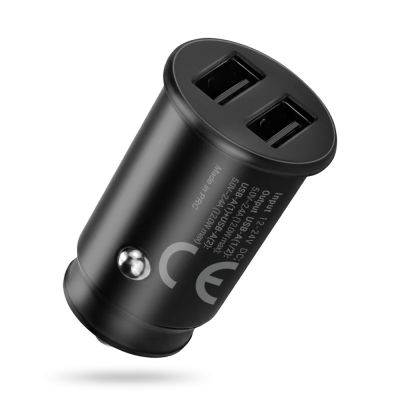 EVERACTIVE CAR CHARGER 2X USB BLACK + CC-25C CABLE