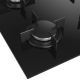 3. Beko HILG64120S gas hob (4 cooking zones; black)