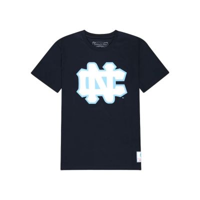 7. Mitchell & Ness NCAA University Of North Carolina Large Logo Tee M BMTRINTL1272-UNCNAVY