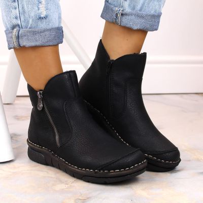 24. Comfortable insulated ankle boots Rieker W RKR612 black