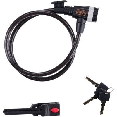 19. BICYCLE LOCK WITH CABLE LOCK 10x900MM WITH HANDLE BLACK+DECKER