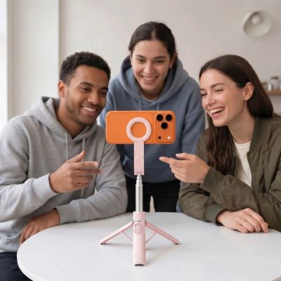 11. Tech-Protect L11S MagSafe Bluetooth Selfie Stick - Pink