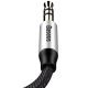 8. Baseus Yiven M30 stereo audio cable AUX 3.5 mm male mini jack 1.5 m silver-black (CAM30-CS1)