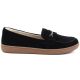 Women's leather moccasin shoes, wide, black, Potocki JE19507