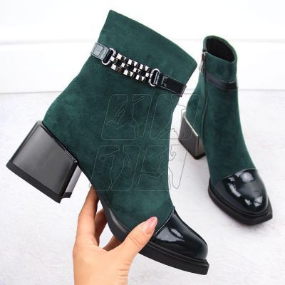 D&amp;A S.Barski ankle boots with decorative heel Premium Collection W MR880-018 OLI269B