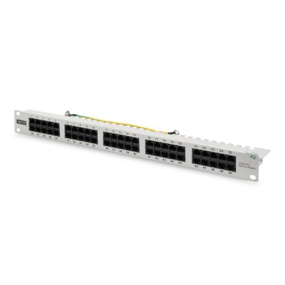 7. Digitus ISDN Patch Panel 19" 50x RJ45 (8P4C), LSA level, cat.3, unshielded, 1U, gray