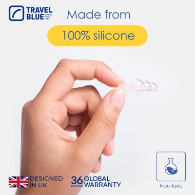 6. TRAVEL BLUE SILICONE EARPLUGS