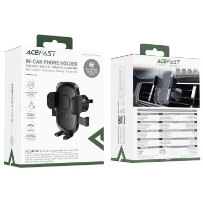 7. Acefast D56 Car Air Vent Clamp Mount - Black