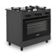 2. Ravanson KWGE-K90 GLASS black gas-electric cooker