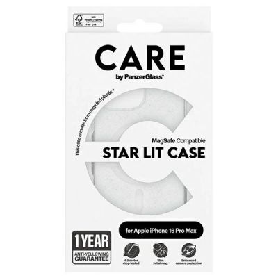 4. CARE by PanzerGlass Flagship Star Lit Case iPhone 16 Pro Max 6.9" white/white MagSafe 1344