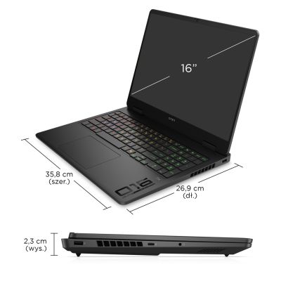14. HP Omen 16-am0022nw i7-14650HX 16.0"2K LBL IPS 165Hz 400nits AG 32GB DDR5 5600 SSD1TB GeForce RTX 5060 8GB Cam1080p+IR 70Wh Win11 Shadow Black 2Y