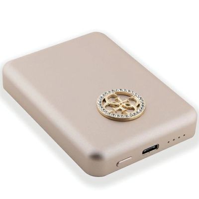 4. Guess MagSafe 4G Strassed Metal Logo induction power bank 5W 3000mAh - gold