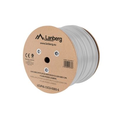 4. LANBERG UFTP CABLE CAT 6A 305M CU LSZH WIRE GRAY CPR+FLUKE PASSED