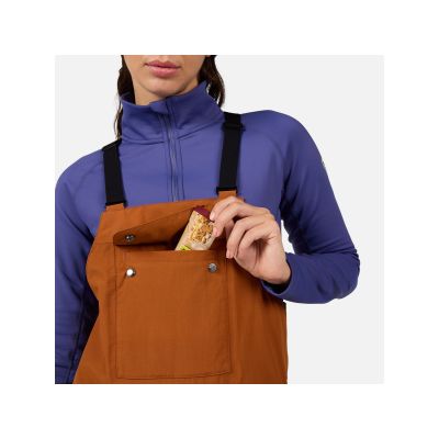 6. ROSSIGNOL W Outerlimits Insulated Bib Women's Ski Pants Brown