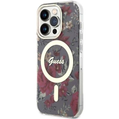 2. Guess GUHMP14LHCFWSA iPhone 14 Pro 6.1" green/khaki hardcase Flower MagSafe