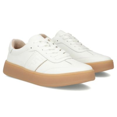 4. Women's leather platform shoes white Filippo DP7543/26